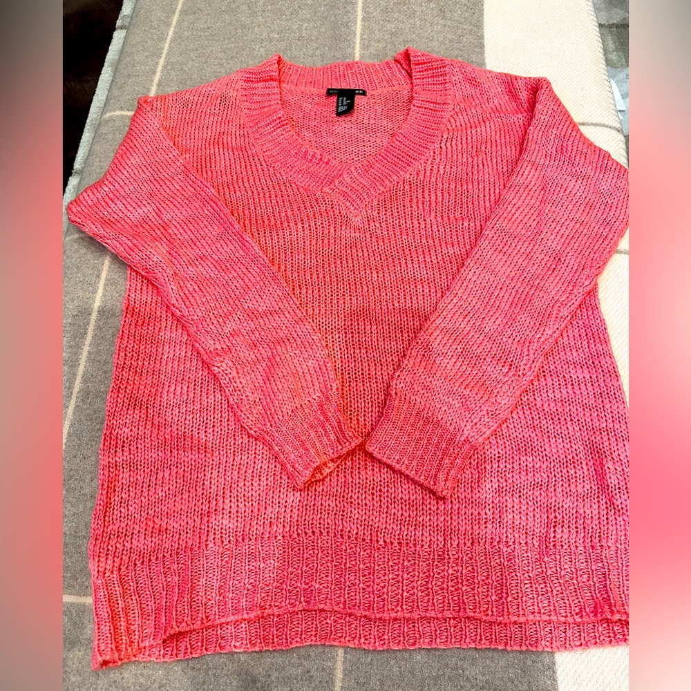 H&M bright pink sweater
